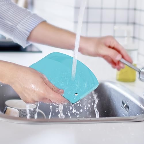 Hard Dough Scraper 4 PCs PP Plastic Bench Scraper Food Scraper