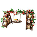 Wooden 3 Tier Cupcake Stand with Swing & Flower