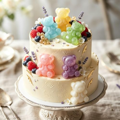 6 Cavity Bear Silicone Candy Molds - color: Style E