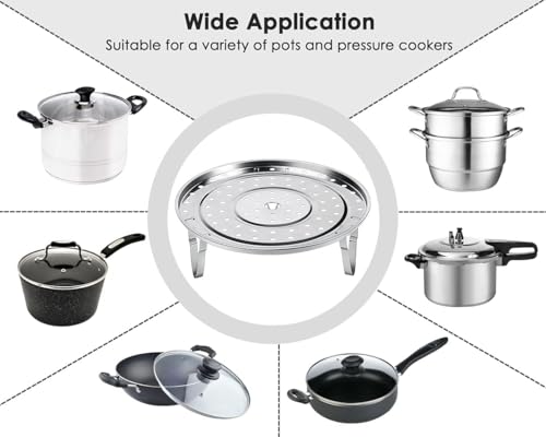 Round Steaming Tray, Stainless Steel, 10.2 Inch