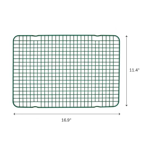 Great Jones Non Stick Wire Cooling Rack (Broccoli) – Fits Half Sheet - color: Broccoli, size: Big Chill (16.9" x 11.4")