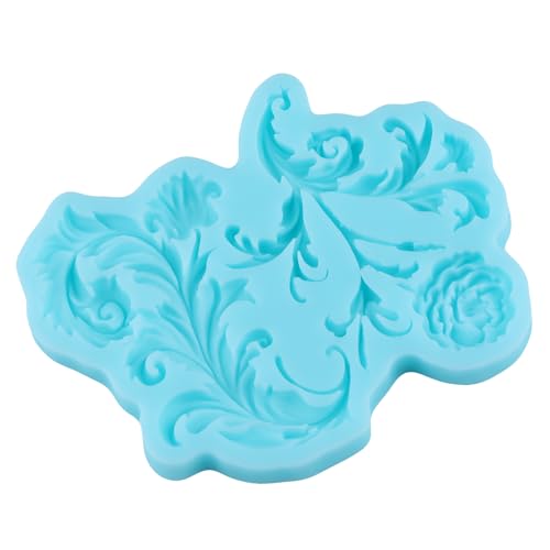 Baroque Flower Fondant Molds Baroque Scroll Flower Silicone Mold - color: Style G