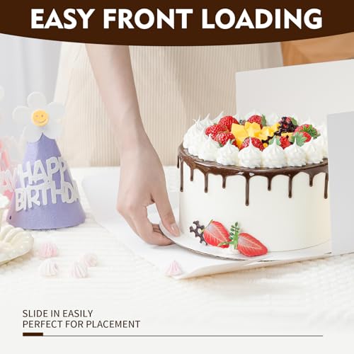 Cake Boxes 10 Inch, Tall Cake Box with Window, Large Cake Carrier