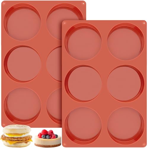 Ocmoiy Silicone Egg Molds for Baking, 4 Inch, 2 Pcs