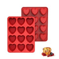 SILIVO 2 Pack Heart Shaped Cupcake Pan, Nonstick Heart Shaped Muffin Pans