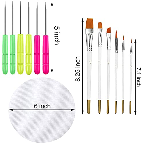 Cookie Decorating Kit Cookie Decorating Supplies with 1 Acrylic Turntable, 6 Cookies Fondant Brushes 6 Scribe Needle Royal Icing Tools - size: 6 inch