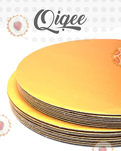 qiqee 12 Inch Gold Cake Boards Round 40-Packs Circles Rounds Base Food-Grade Cardboard Cake Plate（Thinner But Stronger） - color: Gold, size: 12 inch / 40Pcs
