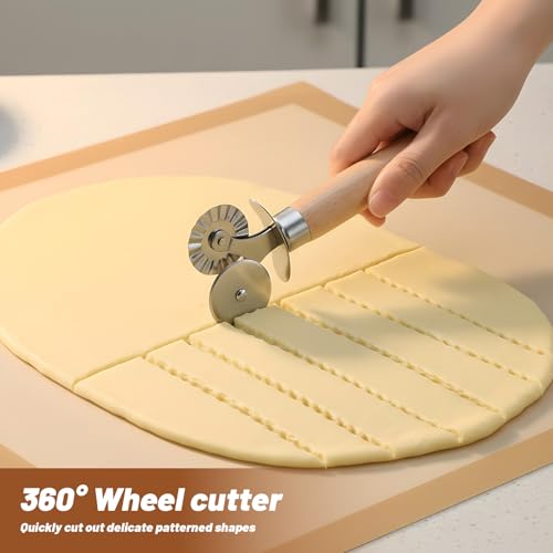 Ravioli Cutter Wheel Fluted Pasta Pastry Cutter Wheel, Pastry Crimper