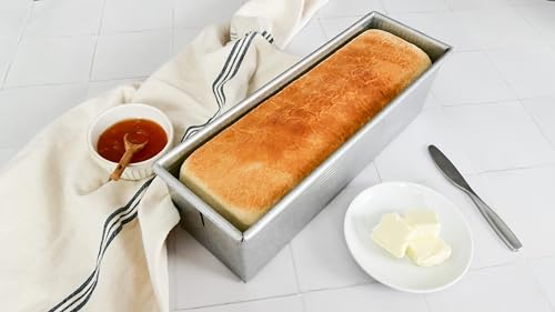 USA Pan Pullman Loaf Pan with Cover, Large w Set of 2 - size: 13 x 4, style: with Lid, Set of 2