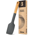 Badiano Silicone Heavy-Duty Spatula, Rubber Scraper for Nonstick Cookware - color: Gray