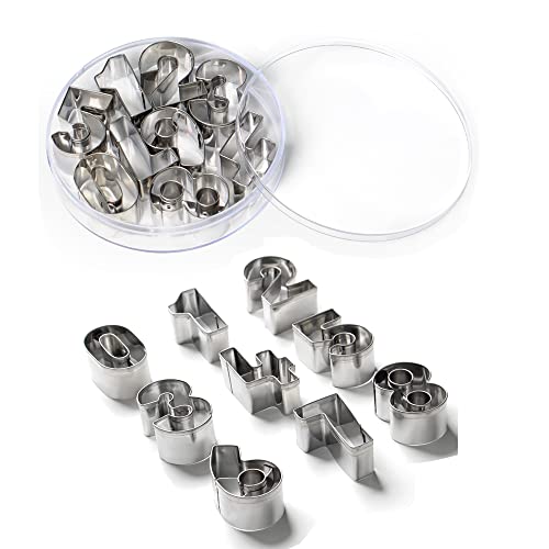 1.7-Inch Number Cookie Cutters, Cake Decorating Number Cutters (9PCS/ Set)