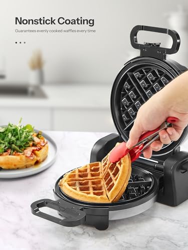 Reemix Waffle Maker, 180° Rotating Belgian Waffle Maker