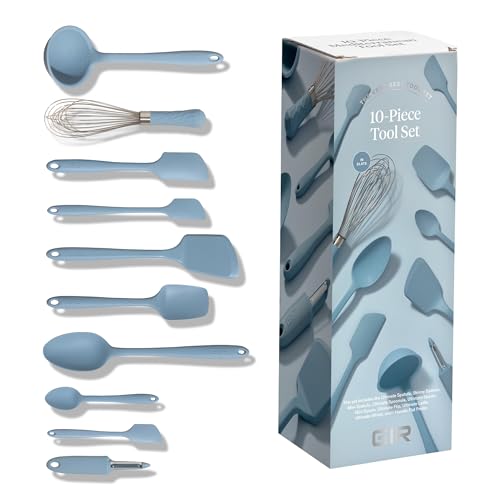 GIR: 10-Piece Silicone Ultimate Kitchen Utensils Set – Slate - color: Slate, size: 10 - Piece Set