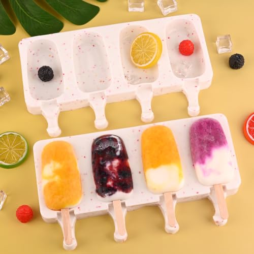 WMKGG Popsicles Molds,2 PCS Ice Cream Cake Pop Cakesicle Silicone Mold - color: Colorful dots