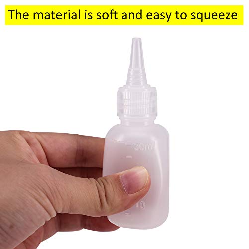 24 Pack 1-Ounce Plastic Squeeze Bottles with Measurement - size: 1 Ounces (Pack of 24)