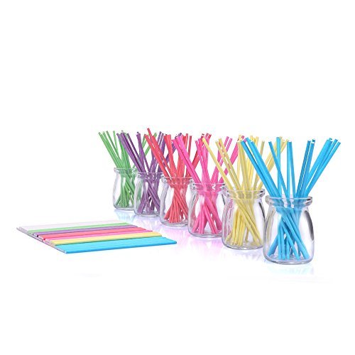 Colored Cake Pop & Lollipop Sticks 6 in, 7 Colors, 210 Count