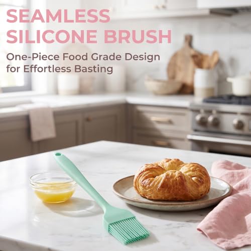 Silicone Basting Brush 5Pcs, One-Piece Pastry Brush, Bpa Free - size: Large(10.07" x 1.73" x 5 Pcs)