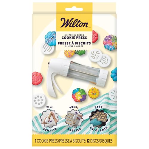 Wilton Simple Success Cookie Press with Discs, 13-Piece