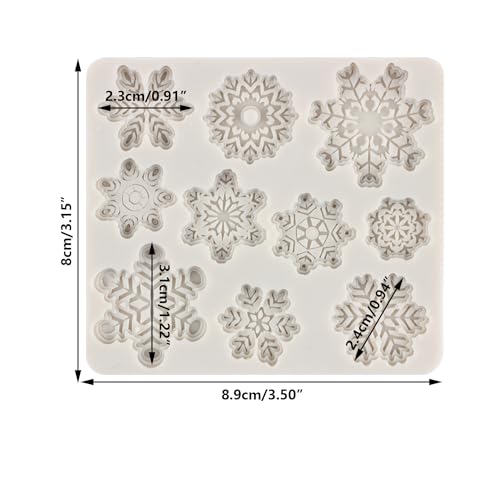 Christmas Snowflake Silicone Molds Christmas Snow Fondant Mold - color: Style E