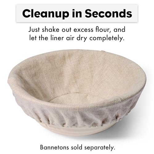 Brod & Taylor Boule Banneton Liner for Sourdough & Artisan Bread Baking – Proofing Liner Made From 100% Natural Linen (1-Pack) - size: Boule