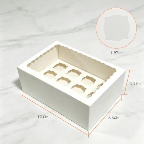 Dessert Shooter Boxes, Pack of 6, Each Holds 12 5oz Cups - size: 12.6x8.9x5.3 inches