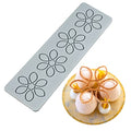 Silicone Lace Mold Hollow 3D Flower Fondant Molds Sugar Edible Cake Mat, Fondant Impression Lace Mats, Flower Pattern Lace Mat for Cake Decorating (Flower A_10x3x0.12 inch) - size: Flower A_10x3x0.12 inch