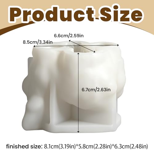 Cow-Shaped Silicone Molds for 3D Candle Making, Unique Animal Mold, Silicone Food Grade Moulds for Crafts Cake Jelly Gummy Wax Soap Ice Mould for Home Decor