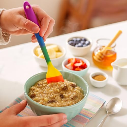 Cooking With Pride Non-Stick Mini Scraper Spatula, Heat-Safe Silicone With Iron Core, 8.5-Inch - size: Mini Scraper Spatula - 8.5-Inch