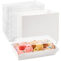 Ocmoiy Charcuterie Boxes with Clear Lids, 7.5x3.3 Inches, 50 Pack, White - color: White