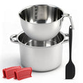 Double Boiler Pot Set 2.1QT & 3.0QT, Stainless Steel Chocolate Melting Pot - size: 2000 ml + 2800 ml