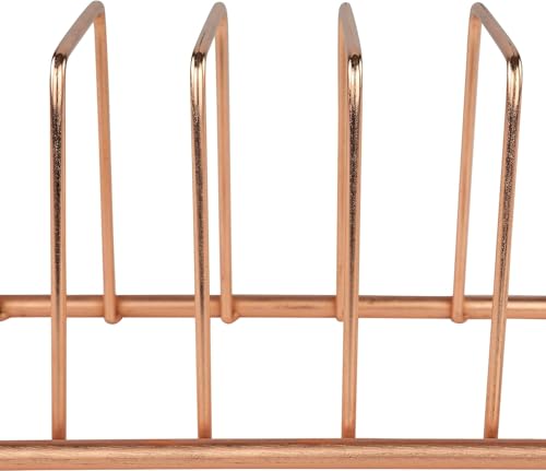 FitWell Kitchen Bakeware Organizer,Plate Racks,Rack for Plastic Lids,Cutting Boards,Cookie Sheets,Pots & Pans Holder,Compact Kitchen Storage,Cabinet Organizer (Copper) - color: Copper