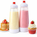 2 Pack Pancake Batter Dispenser - 1000ml Batter Dispenser with Whisk Ball and Stand Base - Waffle Batter Dispenser for Crepes, Cup Cakes and Waffles