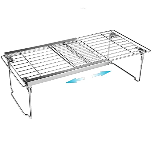 Orgneas Expandable Freezer Shelf Cooler Shelf Organizer 15.8"-22" - color: Thickened Expandable