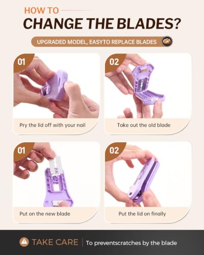 Bread Lame Sourdough Scoring Tool with Extractable & Magnetic Design - color: Purple