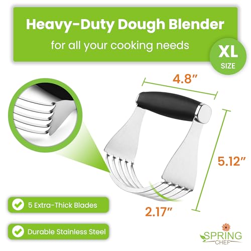 Spring Chef XL Pastry Blender, Durable Dough Blender For Baking - Black - color: Black, size: XL | Modern