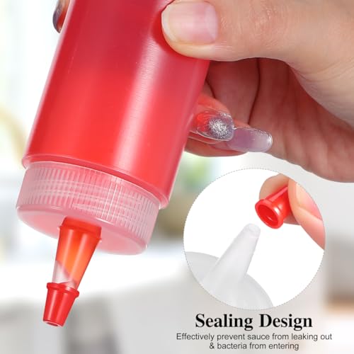 Tofficu 6 Pcs Plastic Squeeze Bottles 4 Oz (120ml)