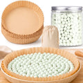Patelai 1 Pcs 2 lb Pie Weights Ceramic, 50 Pcs Parchment Paper, Light Green - color: Light Green