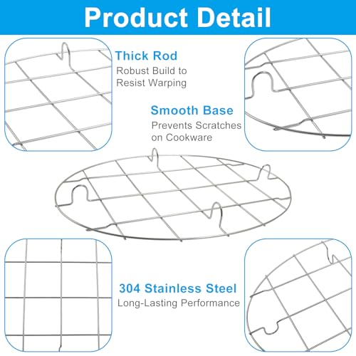 2 Pack Cooking Racks, 9.8 Inch Oval with 5.9 Inch Round