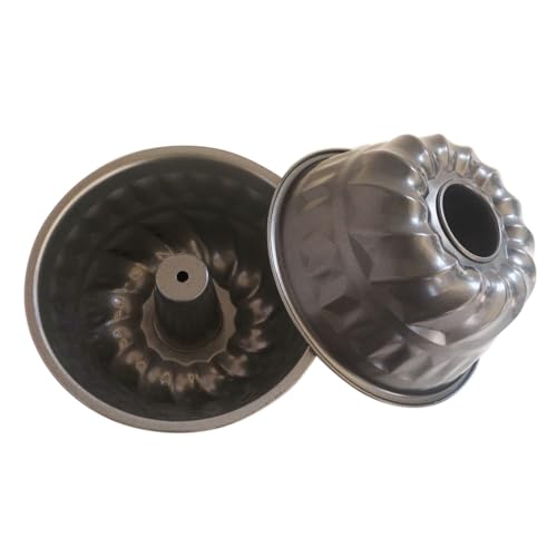 6 Inch Fluted Tube Cake Pan, Carbon Steel Small Ring Mold, Black - color: 6 Inch - Black - Fluted
