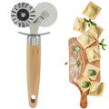 Double Wheel Dual-Head Pastry Cutter, 1Pcs - size: Double Wheel