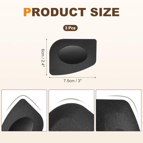uxcell 3Pcs Oval Pan Scraper 3x2.4Inch Plastic Kitchen Pot Scrubber Black - color: Black