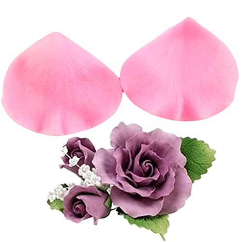 ZiXiang Flower Silicone Veining Mold Rose Veined Fondant Molds Set Of 6 - color: Style A