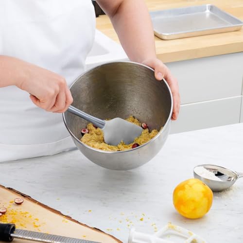 Tovolo Flex-Core Silicone Spatula, Stainless Steel Handle, Oyster Gray - color: Oyster Gray, style: Spatula