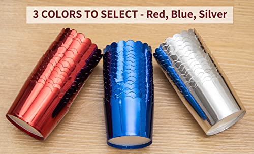 Paper Baking Cups, 50pcs Cupcake Liners Red Muffin Liners Greaseproof Disposable Bulk Cupcake Wrapper, 6 oz Standard Jumbo Muffin Cups for Halloween Christmas Parties by Dootafy - color: Red