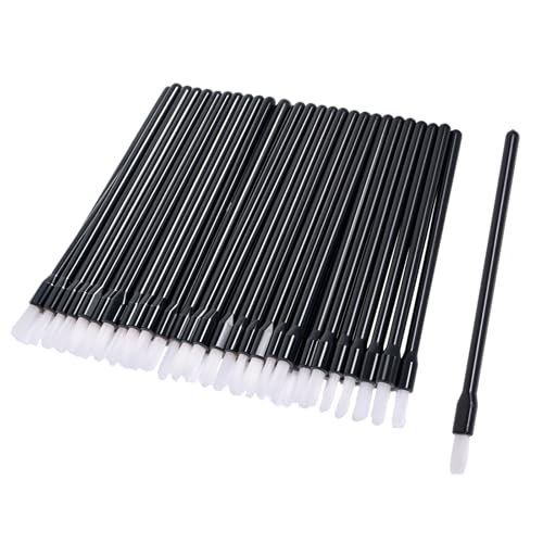 80 Pieces Mini Paint Brushes for PYO Cookies Multifunctional Disposable Paint Your Own Brushes Makeup Lip Brushes Nail Polish Brushes Lip Wands Applicators Lipstick Brush Lip Gloss -Black