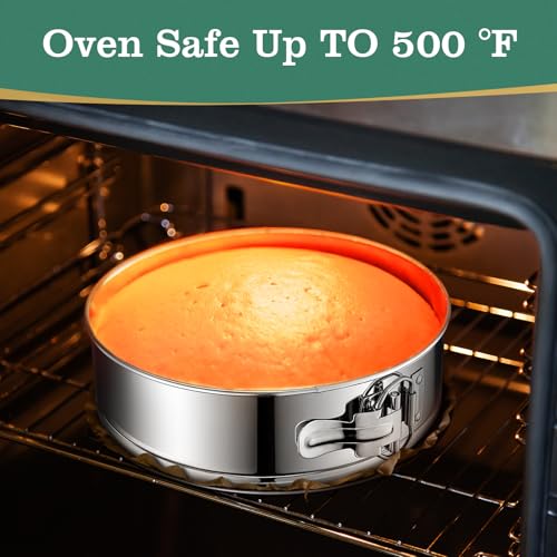 9-Inch Springform Cake Pan, Removable Bottom, 304 Stainless Steel - size: 9" Cake Pan