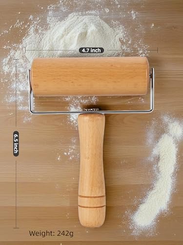 Pizza Rolling Pin, Small Rolling Pin, Non-Stick Wooden Dough Roller for Pastry Tortilla Pizza Cookie Dumpling (Type 2) - size: Type 2