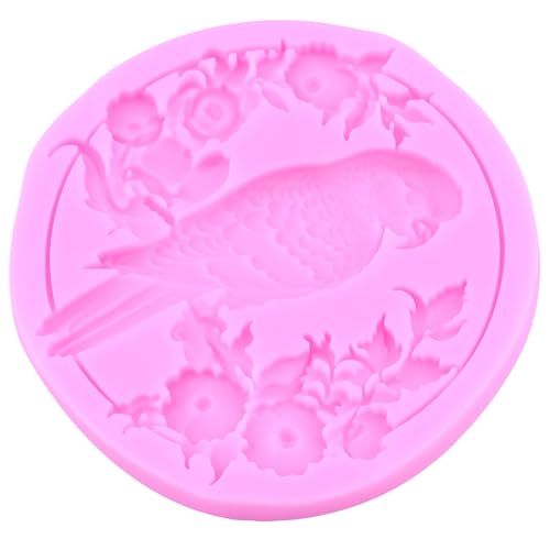Bird Silicone Mold Bird Flower Frame Fondant Molds Set Of 4 - color: Style I