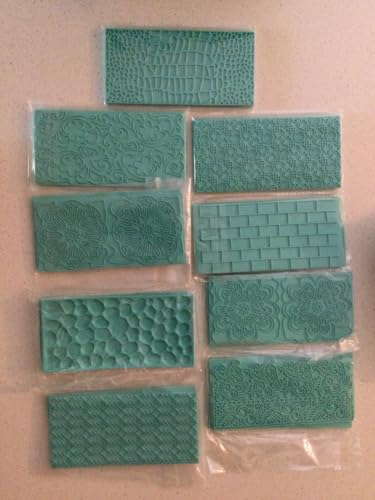 Plastic Embossed Icing Moulds Kits, Set of 12+6