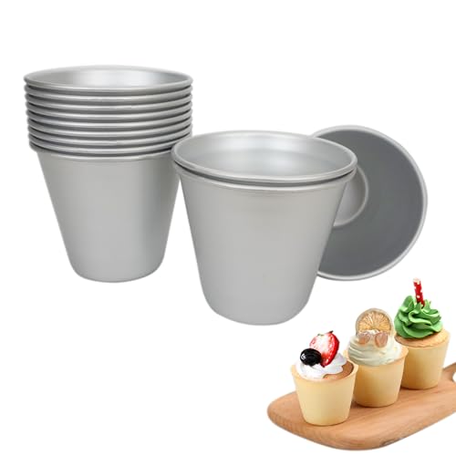 12 Pack Popover Pans, Individual Aluminium Large Muffin Molds